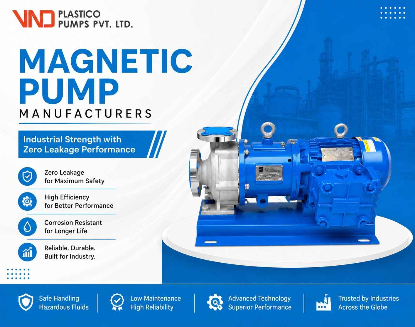Magnetic Pump Manufacturers Helping Improve Industrial Safety Standards